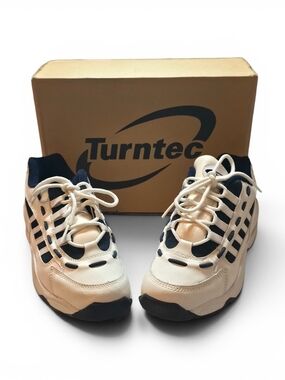 Turntec White and Navy Athletic Sneakers